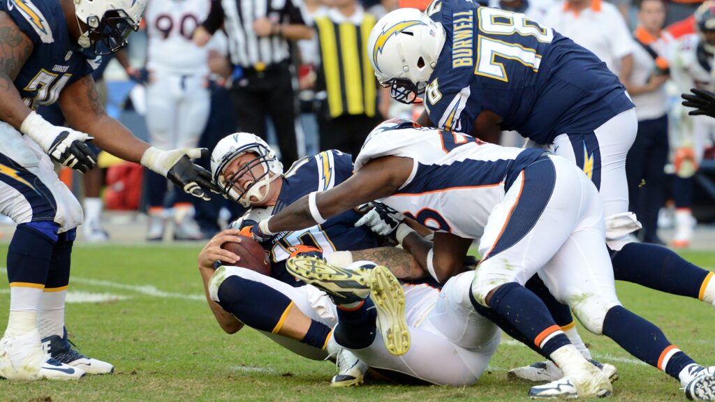 Watch: Shane Ray summersaults after sacking Philip Rivers