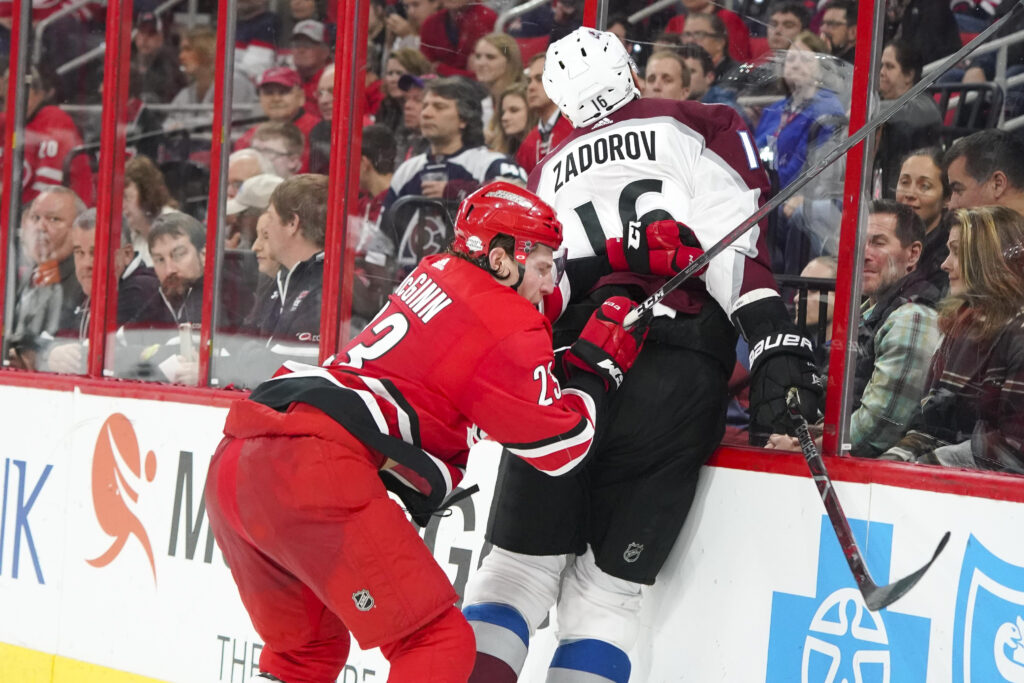 Avalanche blown away by Hurricanes in third period collapse