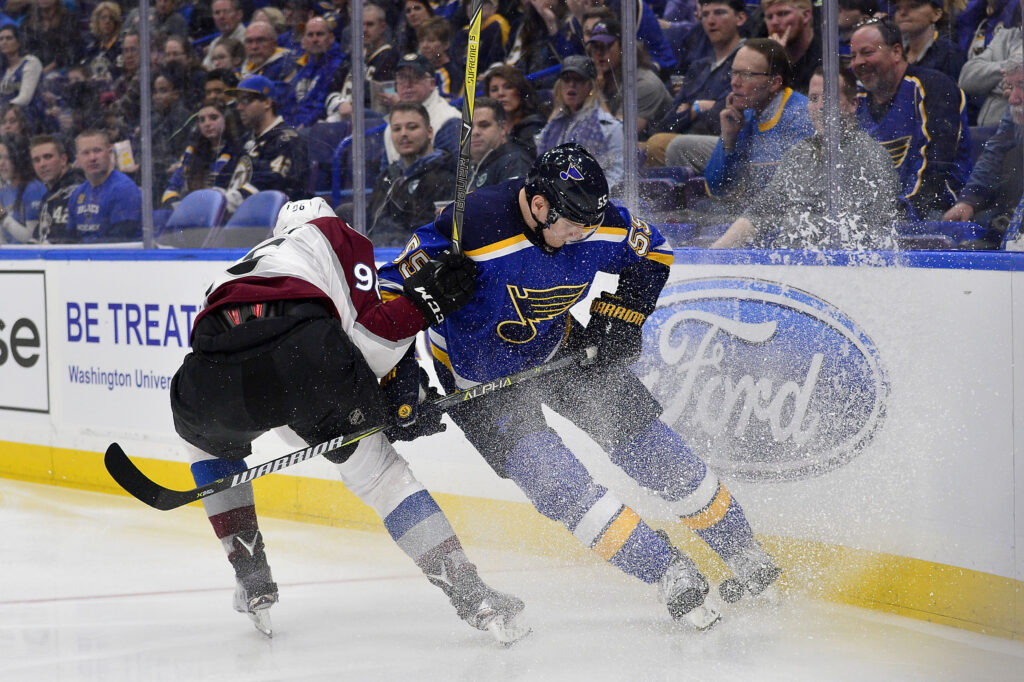 Avs now out of Western Conference playoff spot after Blues win