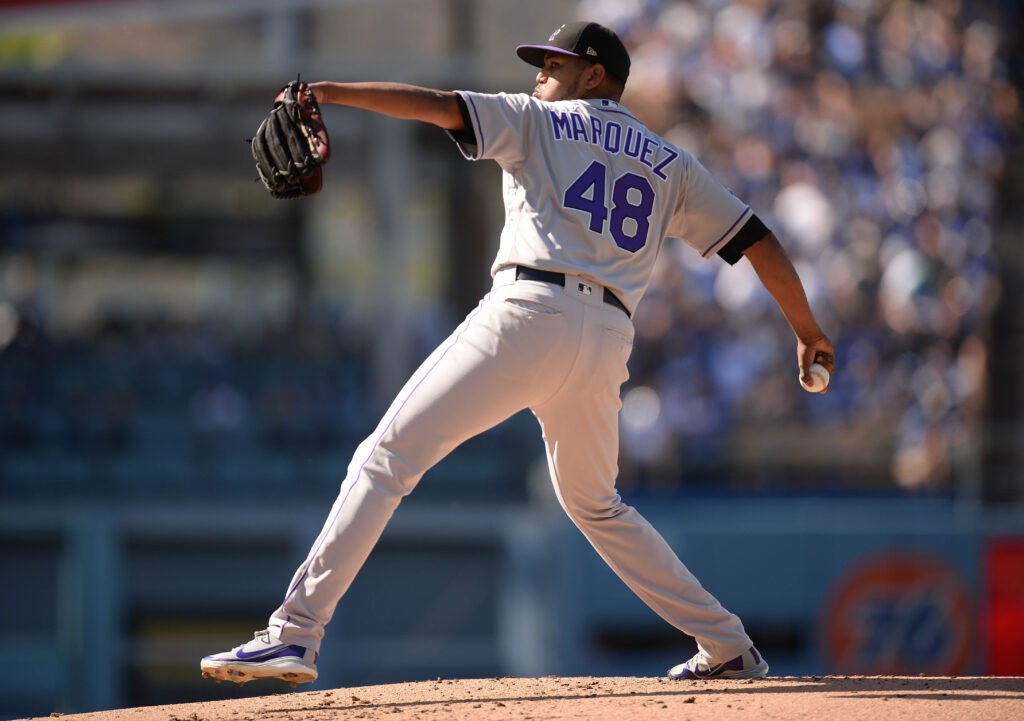 German Marquez dominates Dodgers, Rockies win third straight