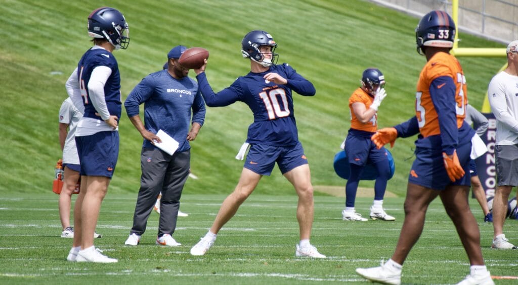Denver Broncos coach Sean Payton points to the similarities between Bo Nix and Drew Brees