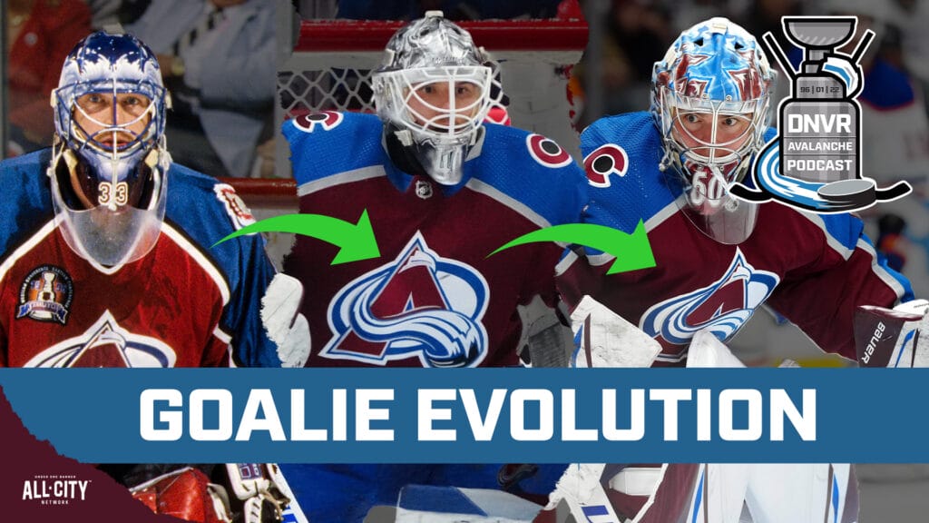 Patrick Roy, Alexandar Georgiev, and Justus Annunen. Colorado Avalanche Goaltenders.