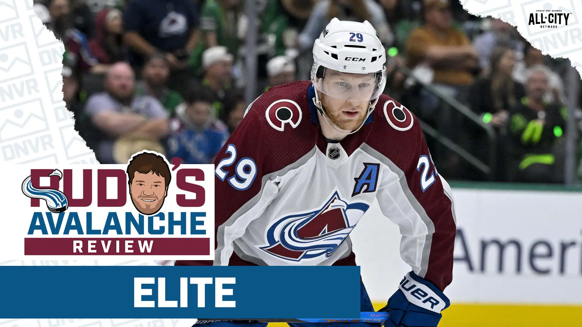 Nathan MacKinnon playing for the Colorado Avalanche