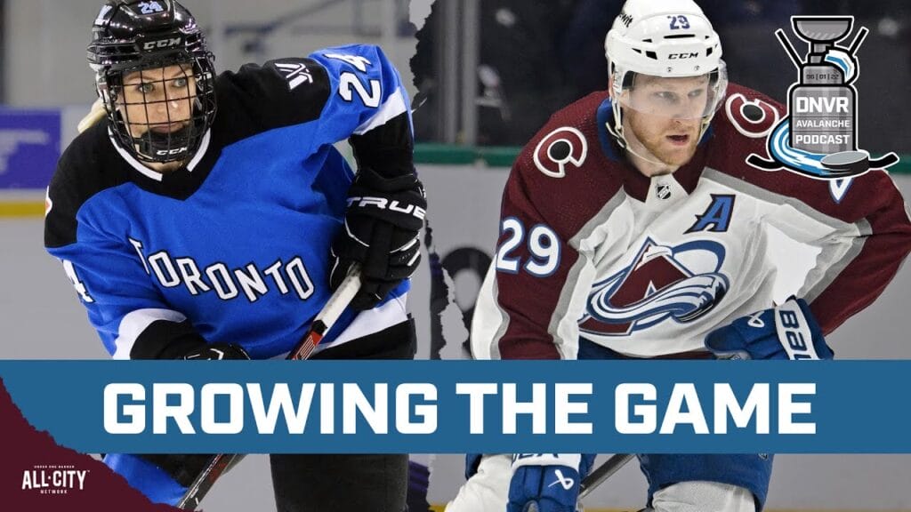 Nathan MacKinnon face of the NHL and hockey and Natalie Spooner face of the PWHL