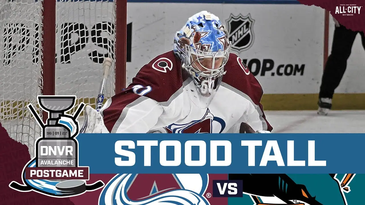 Justus Annunen playing for the Colorado Avalanche