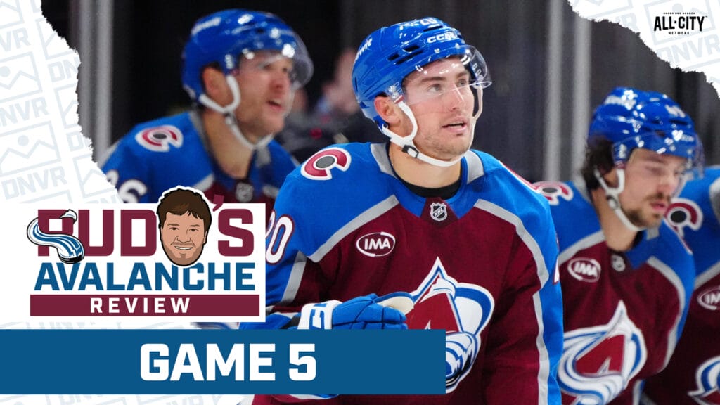 Ross Colton after scoring a goal for the Colorado Avalanche