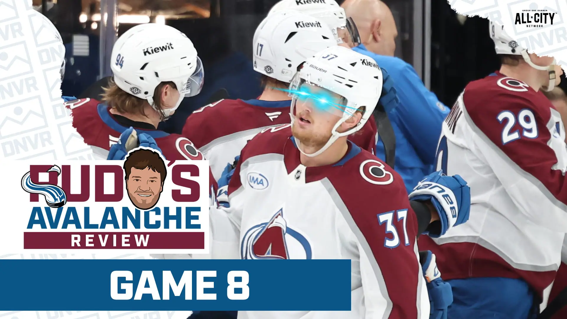 Casey Mittelstadt after scoring for the Colorado Avalanche