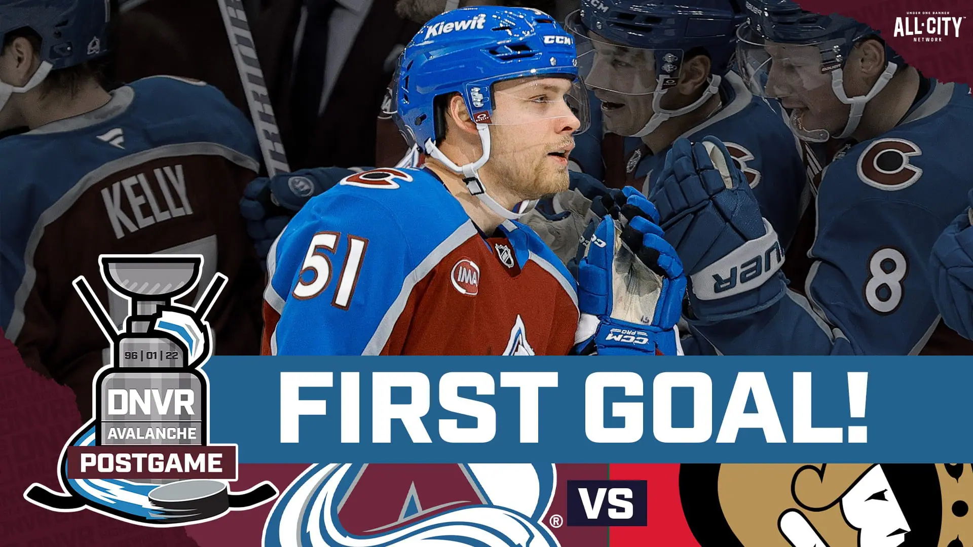 Nikolai Kovalenko scoring his first goal for the Colorado Avalanche