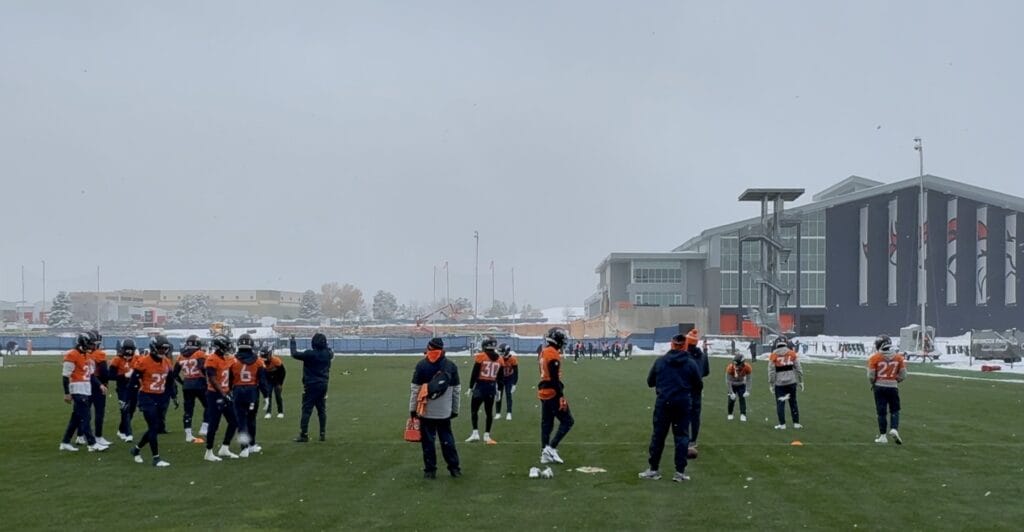 Why the Denver Broncos practiced outdoors in the middle of a snowstorm