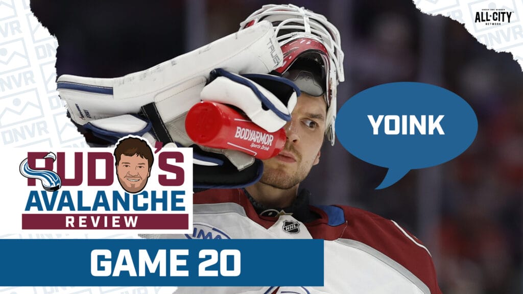 Alexandar Georigev in net for the Colorado Avalanche