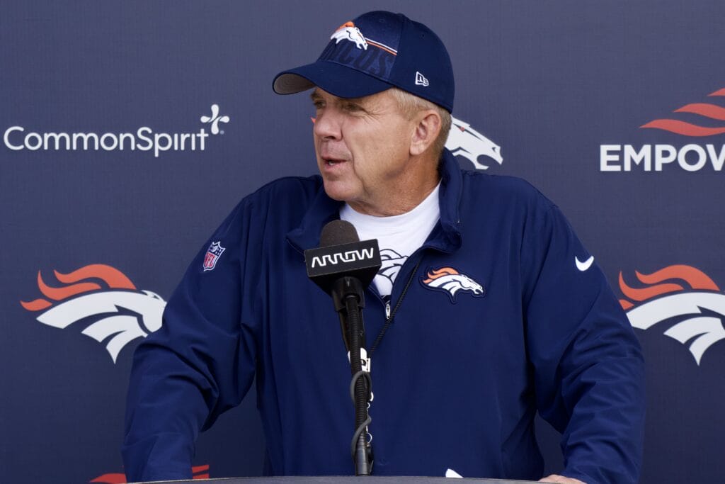 Sean Payton talks about the Denver Broncos’ interest in J.K. Dobbins