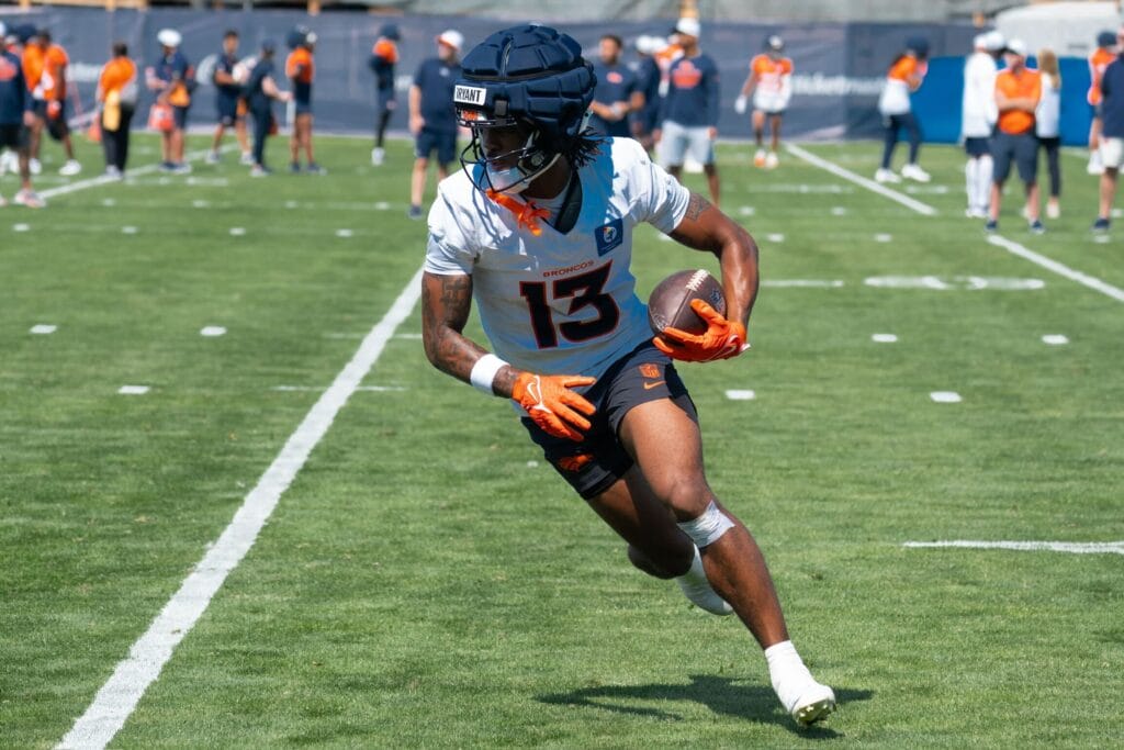 How Bo Nix & Pat Bryant produced the play of the day at Broncos training camp