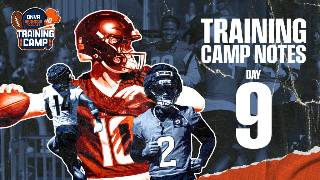 Bo Nix throws his first interception on Day 9 of Broncos training camp