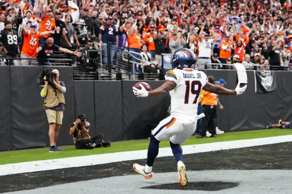 “When it rains, it pours”: Marvin Mims hopes he took the lid off the end zone with his punt return against the Raiders