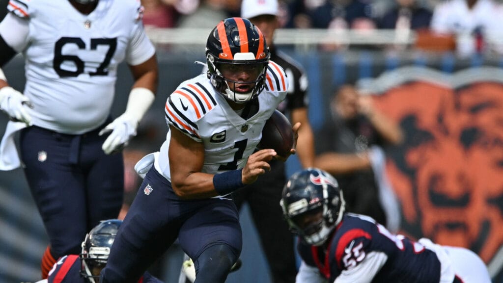 Instant reaction: Chicago Bears defense and run game cover up for Justin Fields’ shortcomings in win over Texans