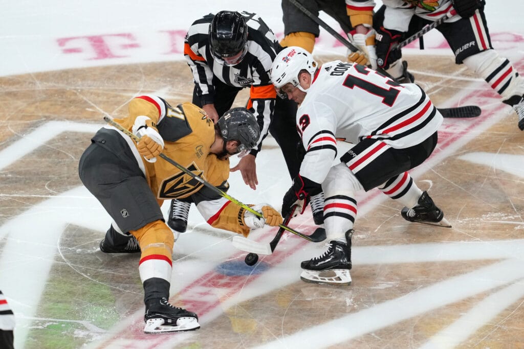 Three Hawks Hits: Blackhawks offense comes up snake-eyes in Vegas