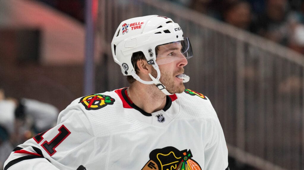 Three Hawks Hits: Sam Lafferty and Jason Dickinson star in Blackhawks first win of season