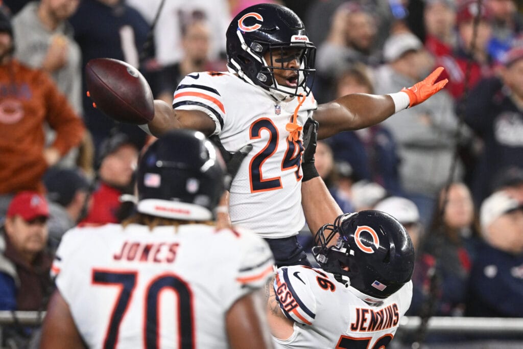 Bears offensive line back at full strength for Sunday’s game against the Lions
