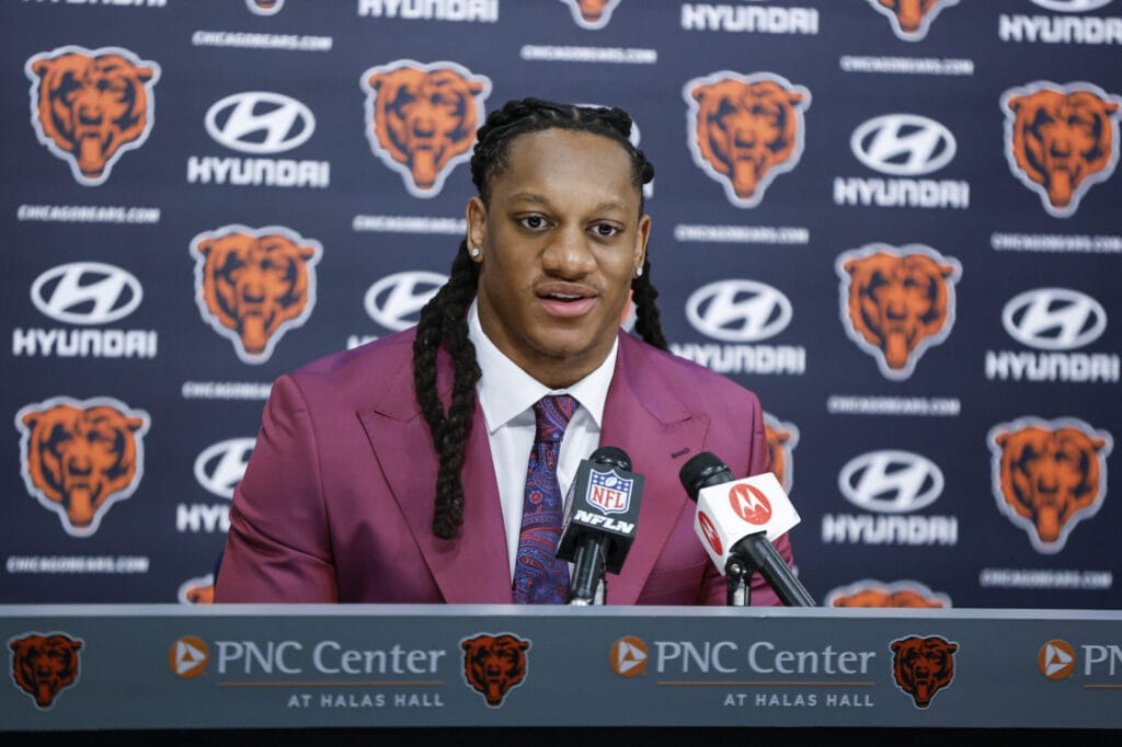 Chicago Bears Latest Additions: DJ Moore, Tremaine Edmunds, T.J. Edwards, Nate Davis, DeMarcus Walker and others discuss joining the team
