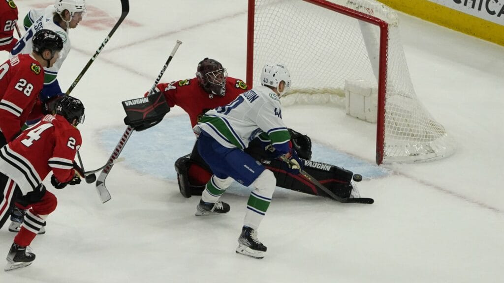 Three Hawks Hits: Vancouver Canucks damper Blackhawks Pride Night with late goals
