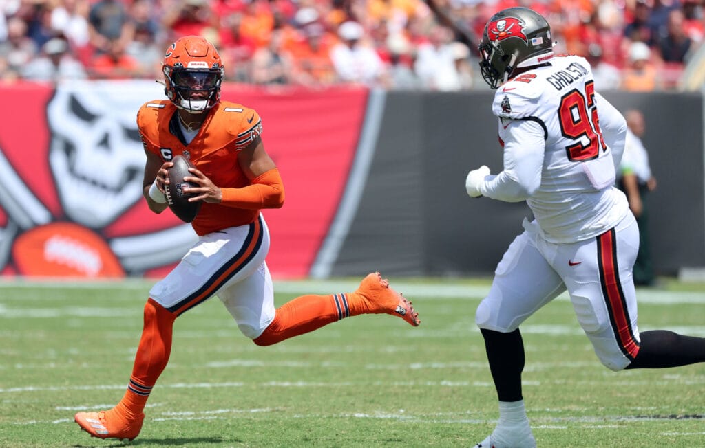 Chicago Bears OC Luke Getsy sees growth in quarterback Justin Fields