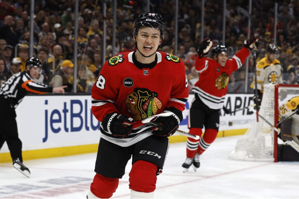 Hawks Hits: Connor Bedard scores first NHL goal as Blackhawks fall to Bruins in Boston