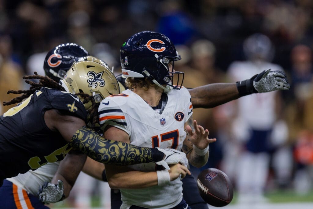 ‘It’s embarrassing’: Tyson Bagent and the Bears’ offense turn the ball over five times in loss to the Saints