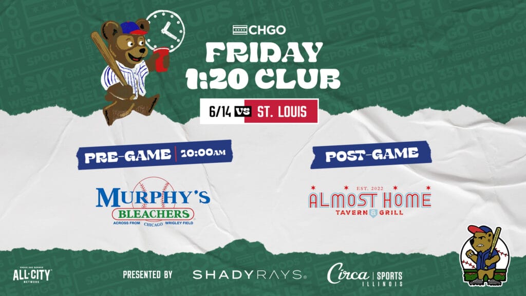 CHGO Cubs Friday 1:20 Club vs Cardinals