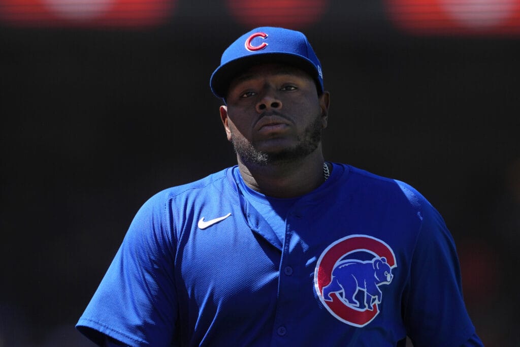Chicago Cubs relief pitcher Hector Neris (51) during the ninth inning against the San Francisco Giants at Oracle Park.