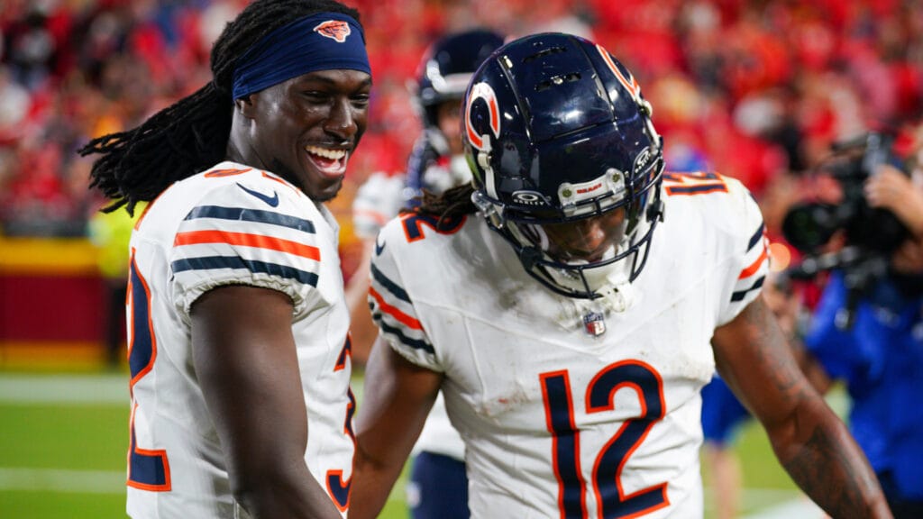 Bears RB Velus Jones and DB Terell Smith