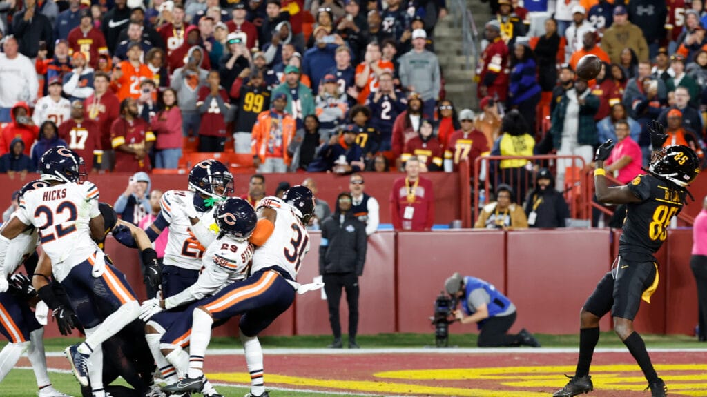 Commanders receiver Noah Brown makes game-winning catch as Bears secondary fails on Hail Mary
