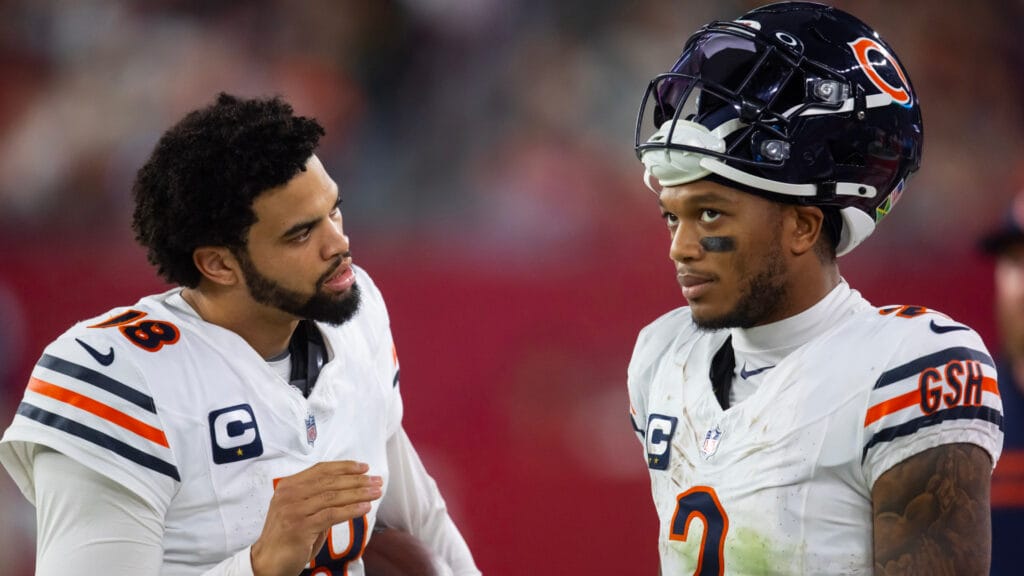 Chicago Bears quarterback Caleb Williams and wide receiver DJ Moore