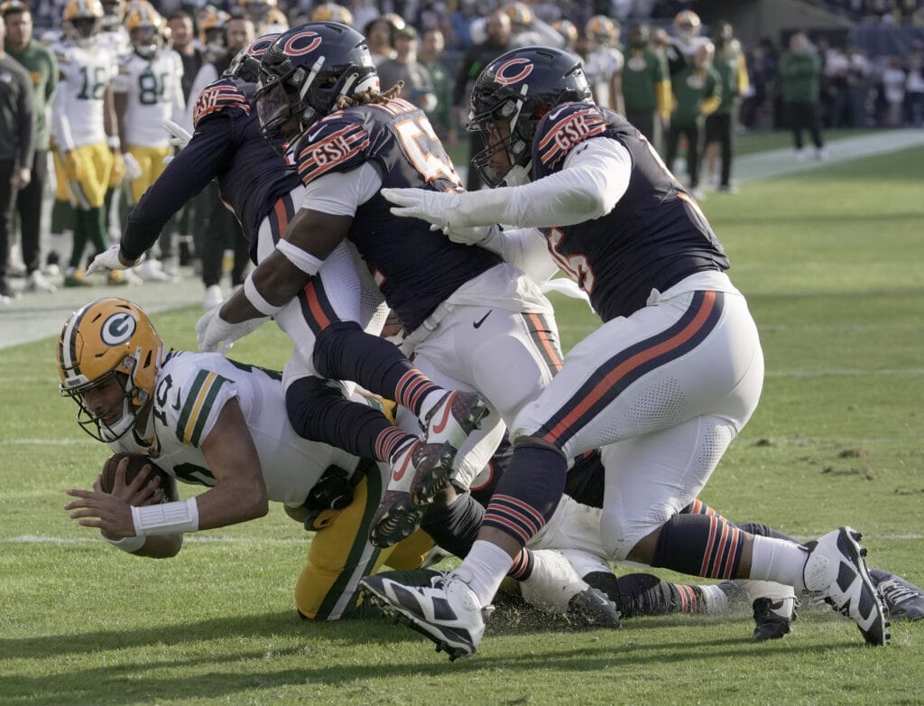 The Bears have an issue applying pressure on quarterbacks