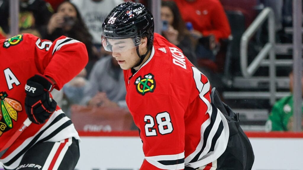 Blackhawks forward Colton Dach