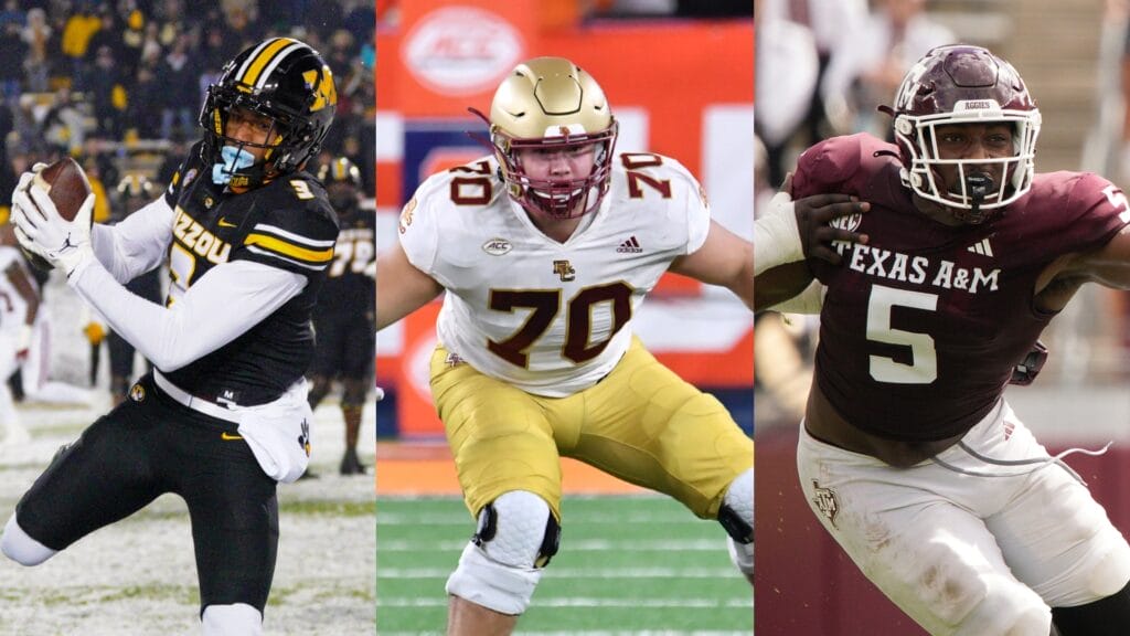 Chicago Bears draft picks Luther Burden, Ozzy Trapilo, and Shemar Turner