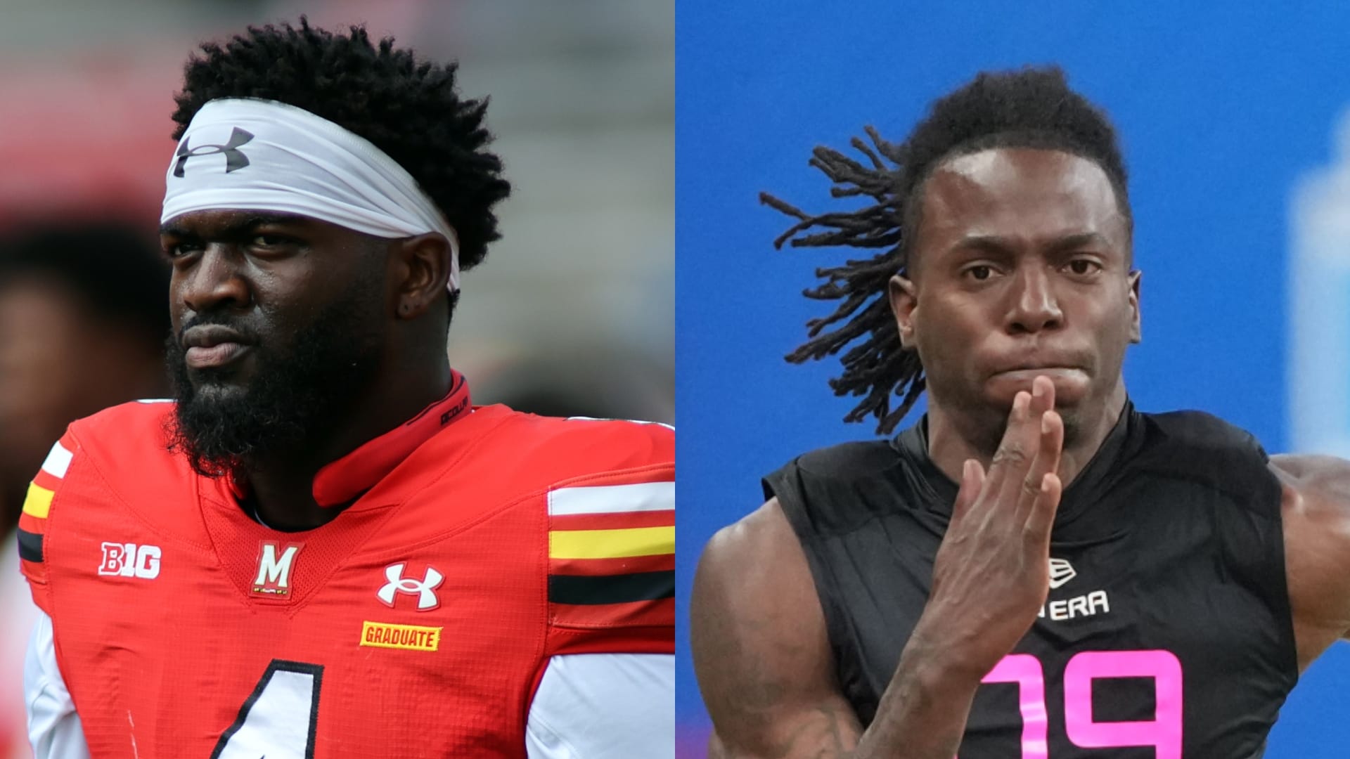Chicago Bears draftees Ruben Hyppolite and Zah Frazier.