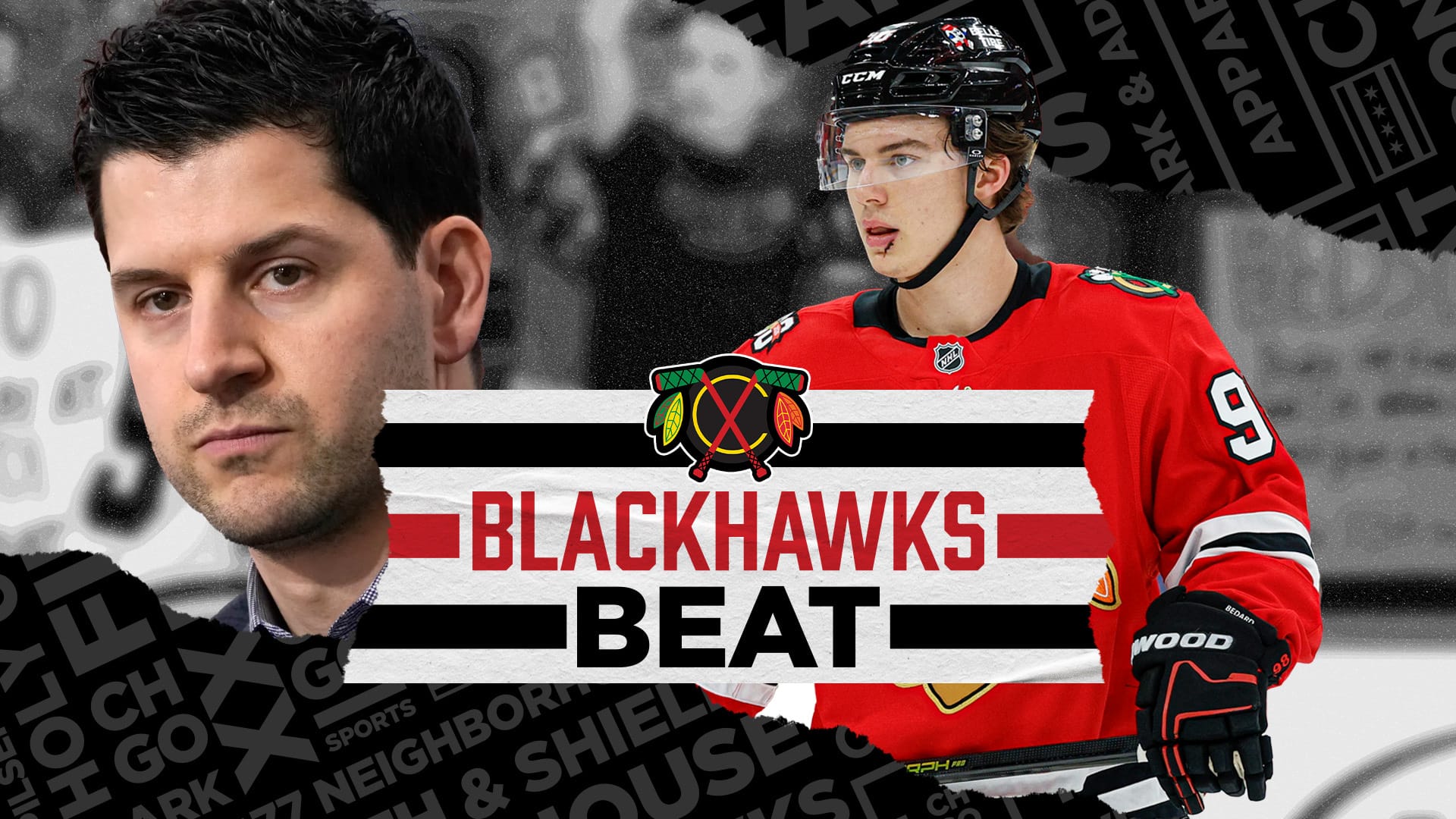 Blackhawks' GM Kyle Davidson and Connor Bedard