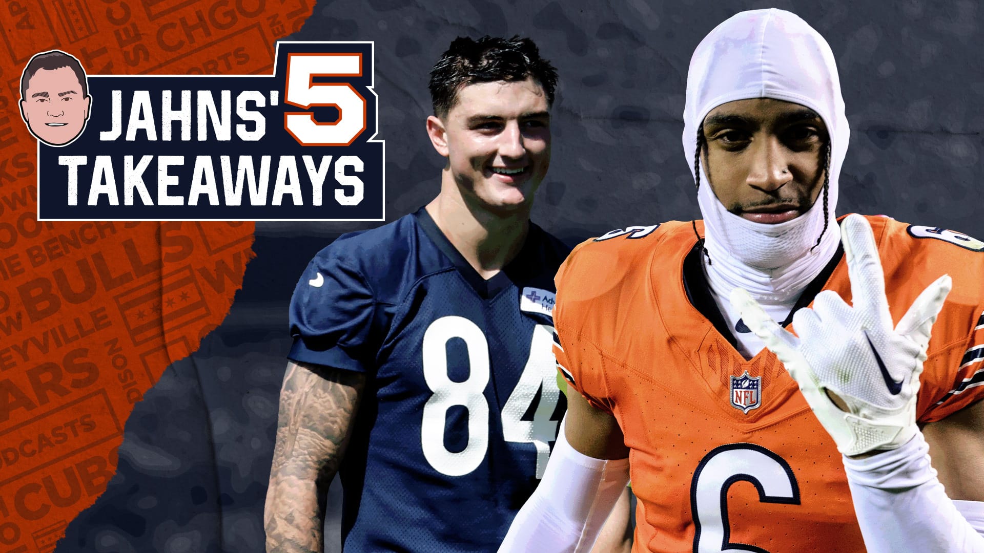 Bears TE Colston Loveland and NB Kyler Gordon