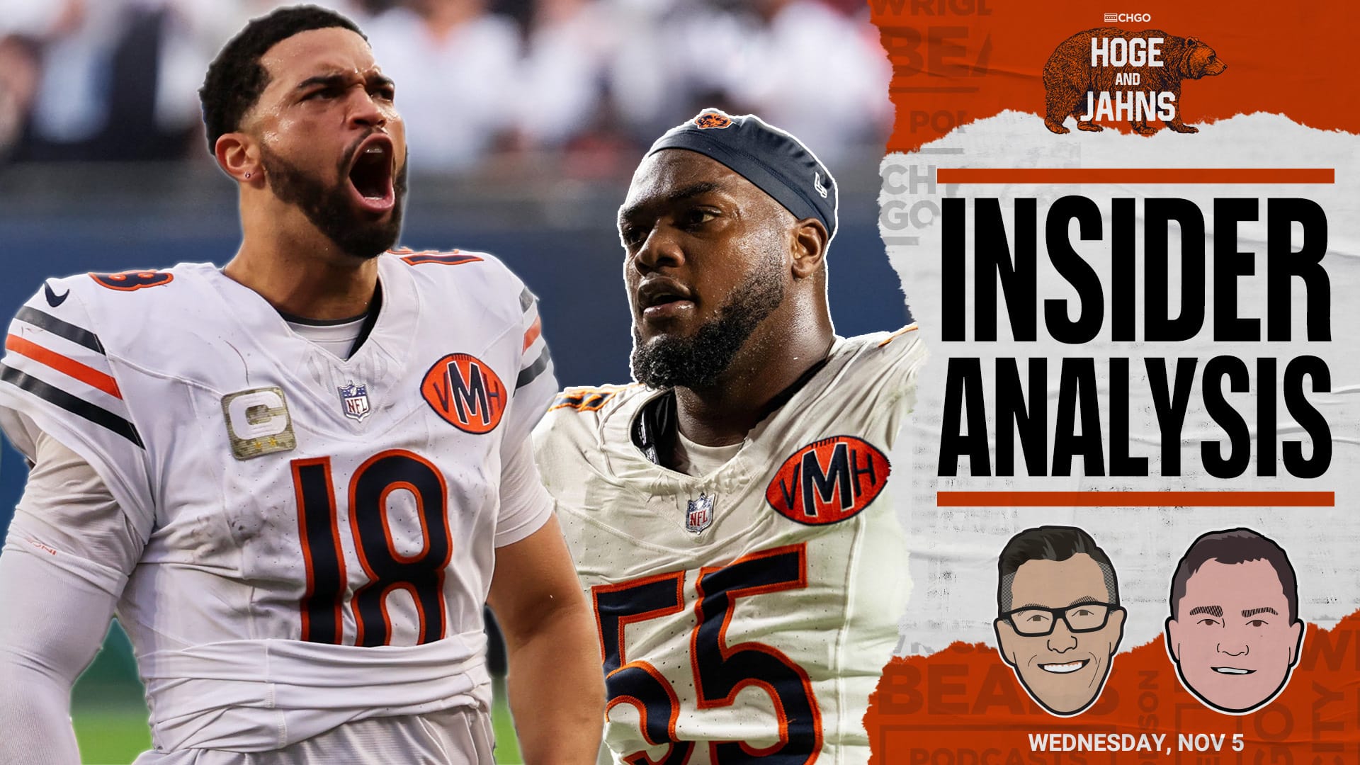 Bears QB Caleb Williams and DE Dayo Odeyingbo