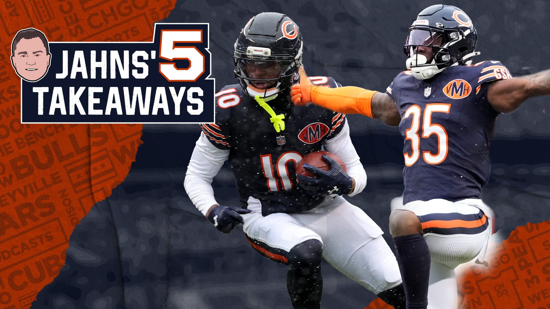 Chicago Bears WR Luther Burden and DB C.J. Gardner-Johnson