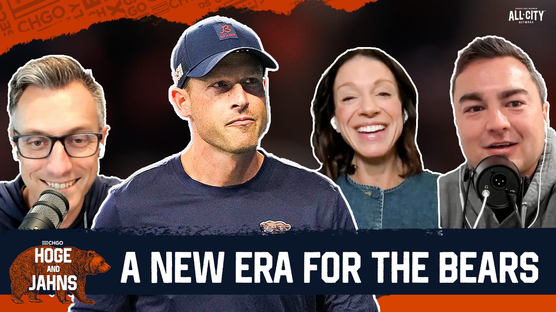 Chicago Bears' Ben Johnson and ABC Chicago's Dionne Miller