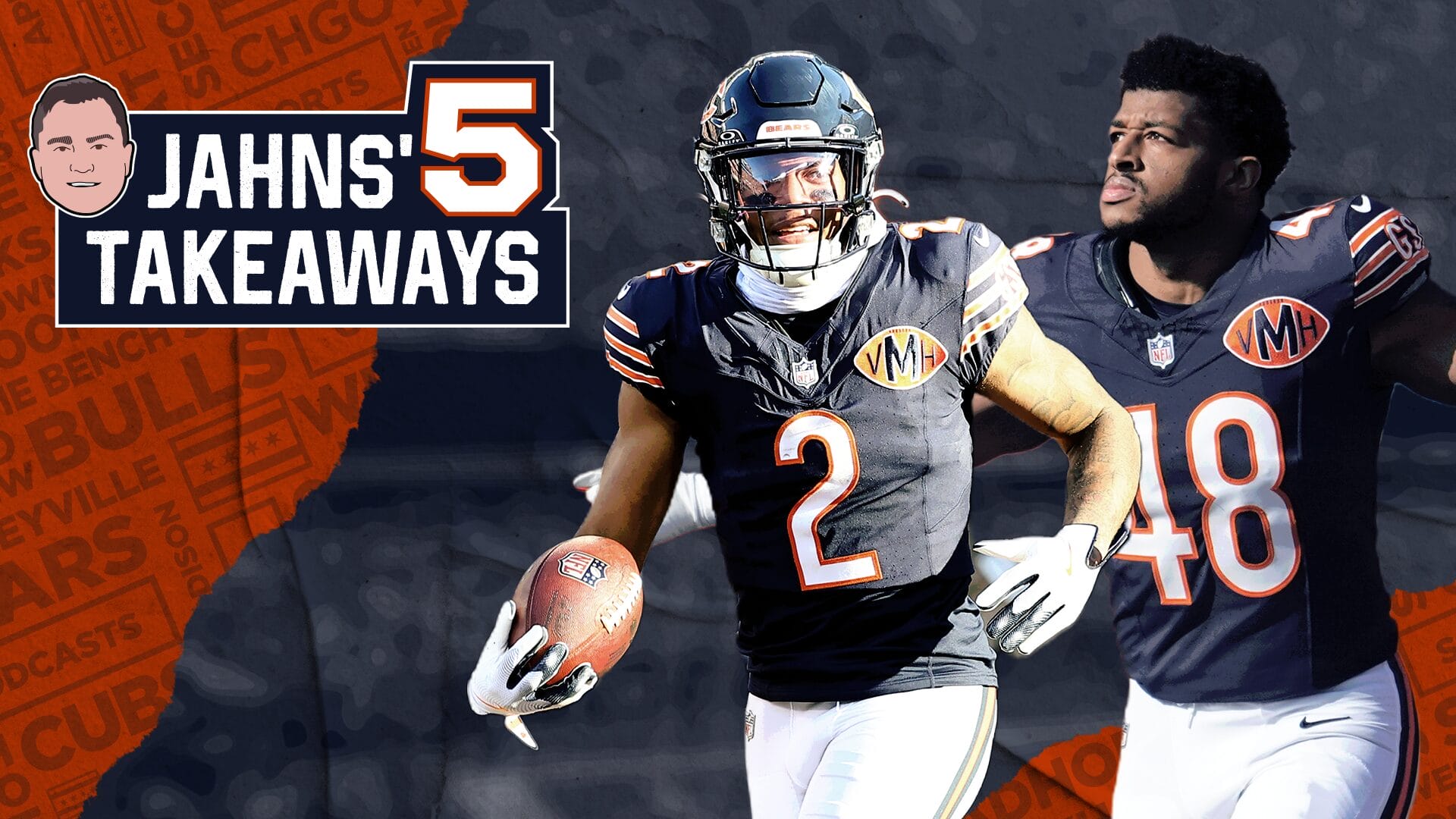 Chicago Bears' DJ Moore and D'Marco Jackson