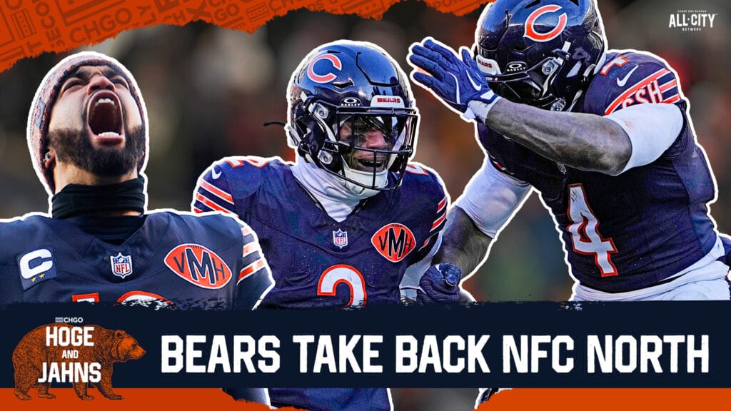 Chicago Bears' Caleb Williams, DJ Moore and Olamide Zaccheaus