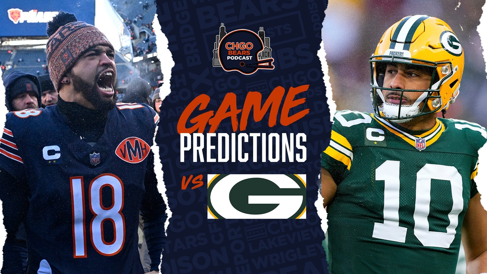 Chicago Bears' Caleb Williams and Packers' Jordan Love