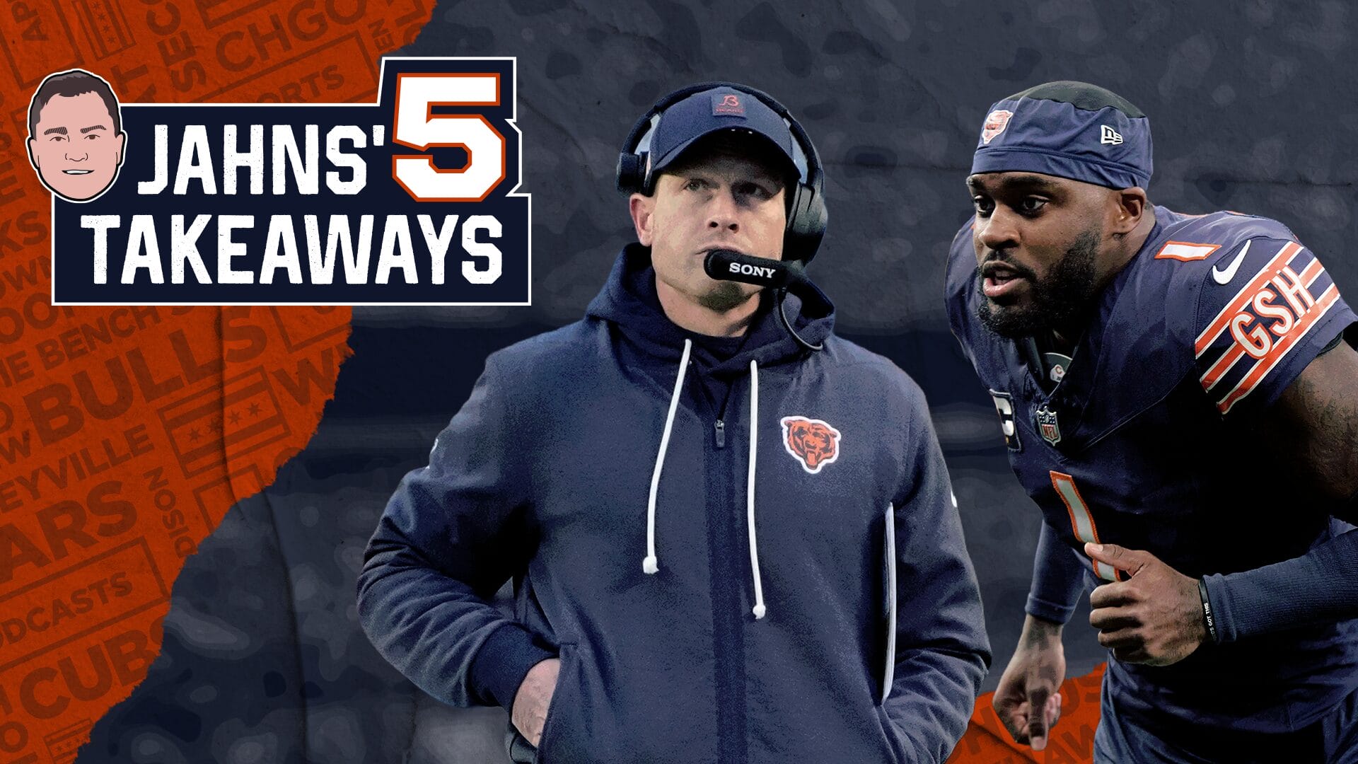 Chicago Bears' Ben Johnson and Jaylon Johnson