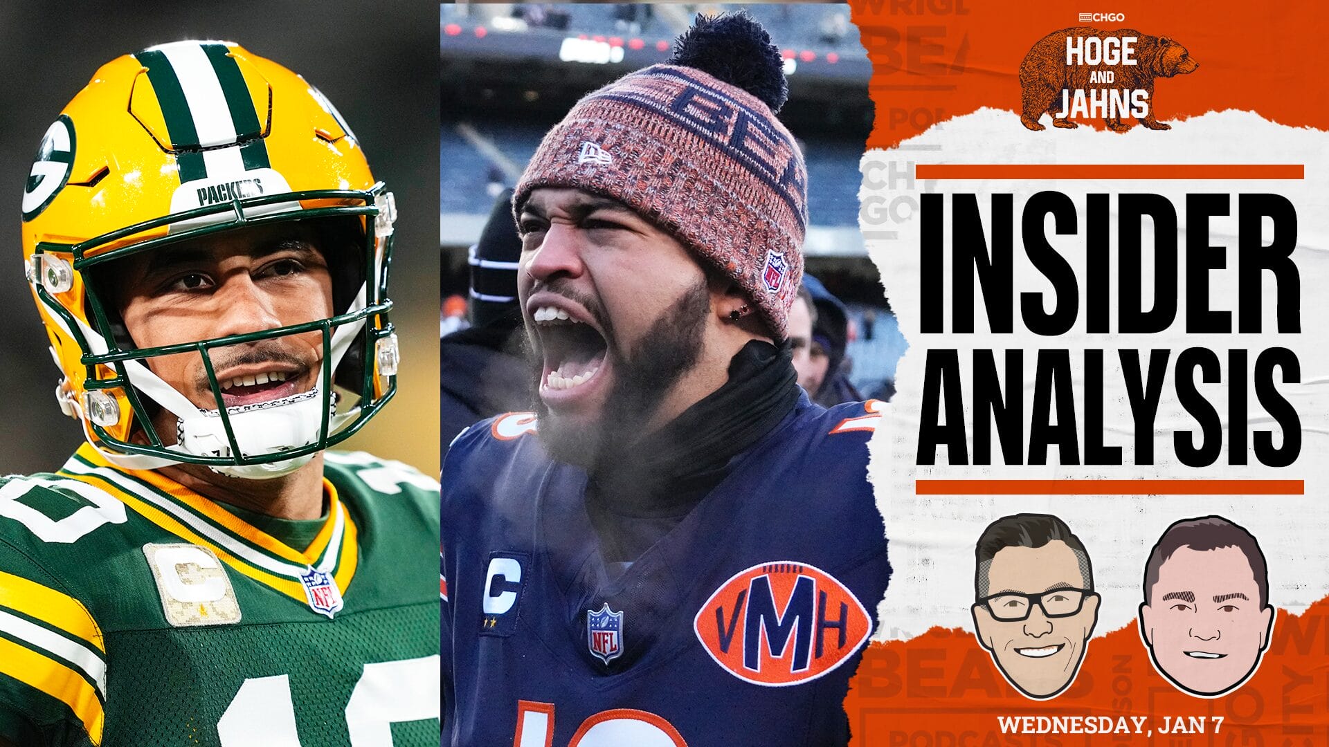 Bears' Caleb Williams and Packers' Jordan Love