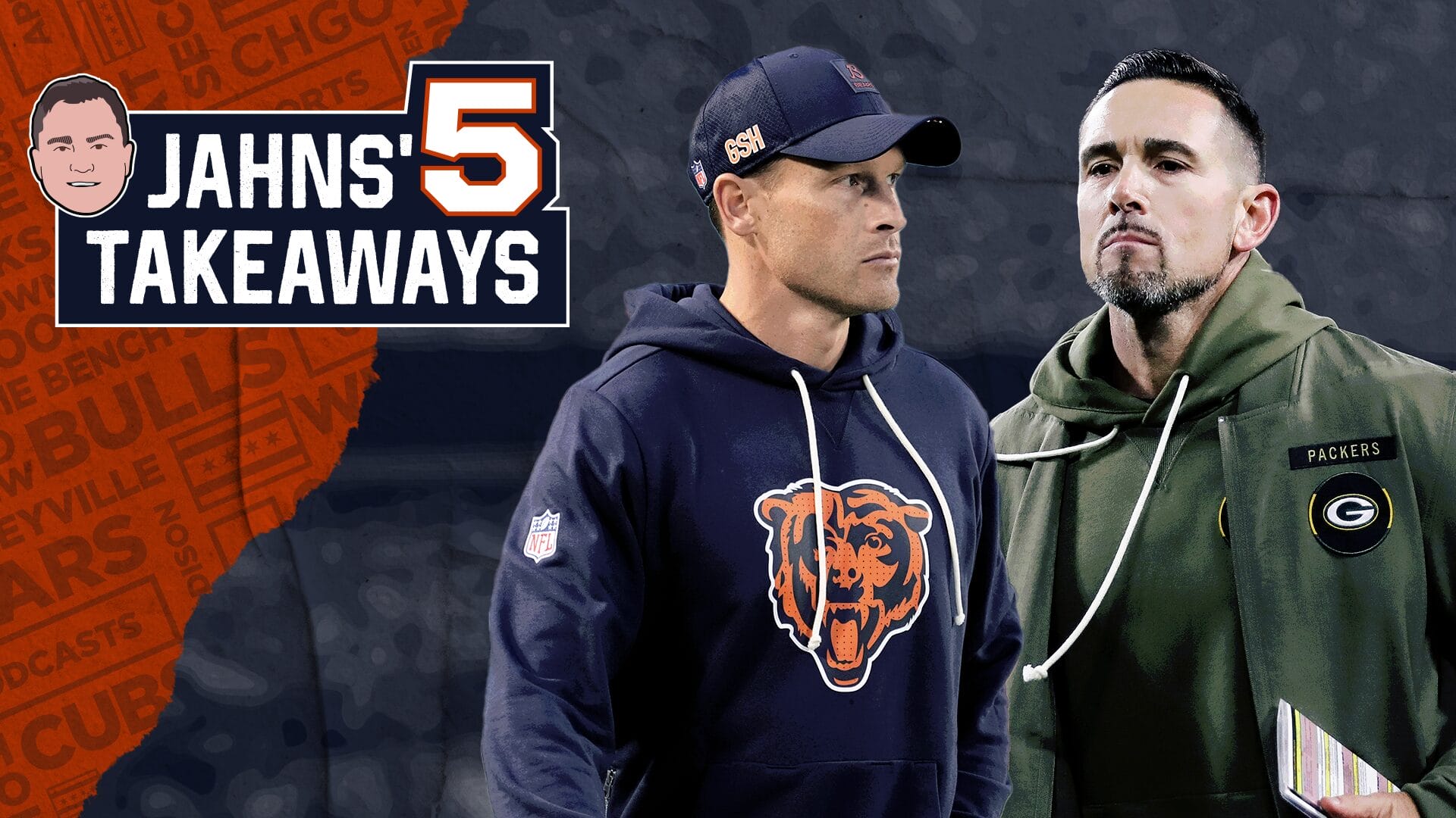 Chicago Bears' Ben Johnson and Packers coach Matt LaFleur