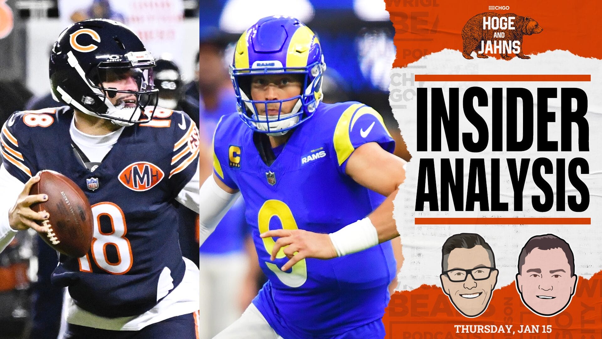 Bears' Caleb Williams and Rams' Matthew Stafford