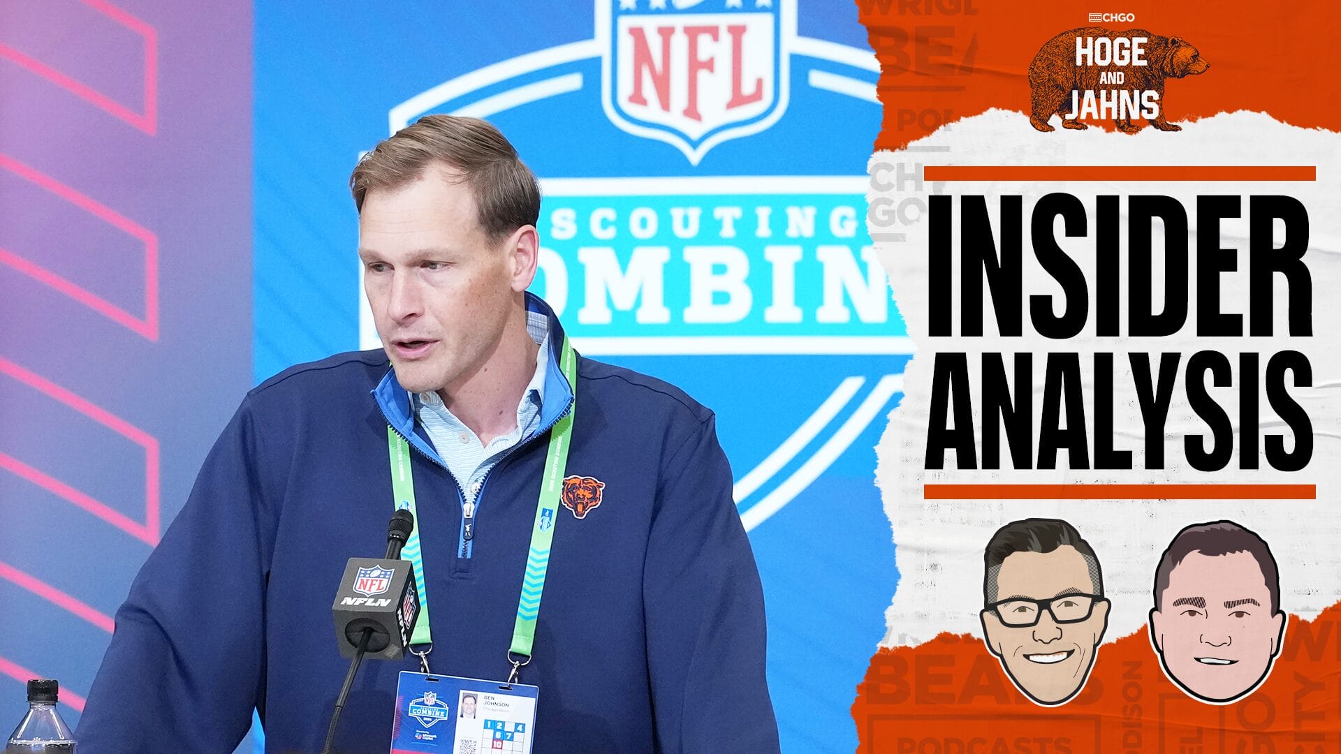 24, 2026; Indianapolis, IN, USA; Chicago Bears coach Ben Johnson speaks at the NFL Scouting Combine at the Indiana Convention Center. Mandatory Credit: Kirby Lee-Imagn Images