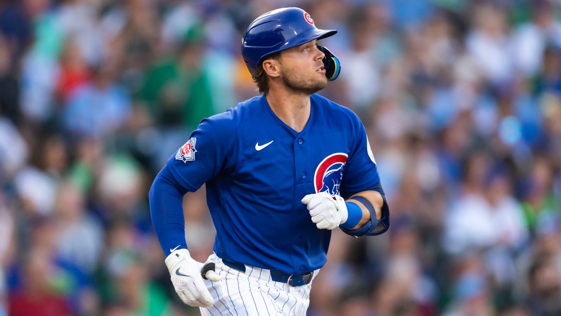 Chicago Cubs second baseman Nico Hoerner against the Los Angeles Angels during a spring training game at Sloan Park. Mandatory Credit: Mark J. Rebilas-Imagn Images